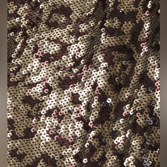 Elie Tahari Sequin Embellished Cheetah Print Skirt - Picture 2 of 5